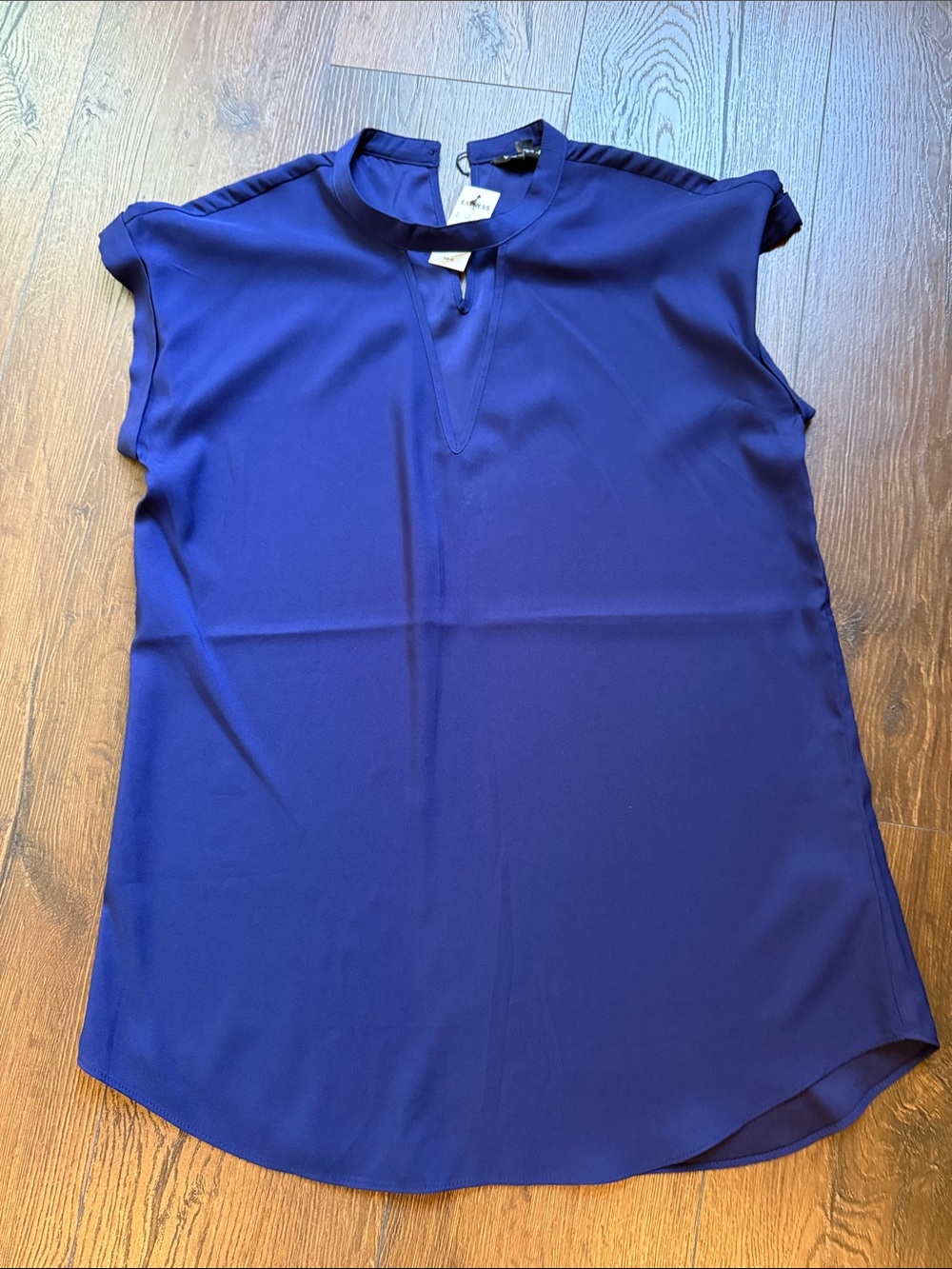 NWT Express V-Neck Blouse - Deep Blue